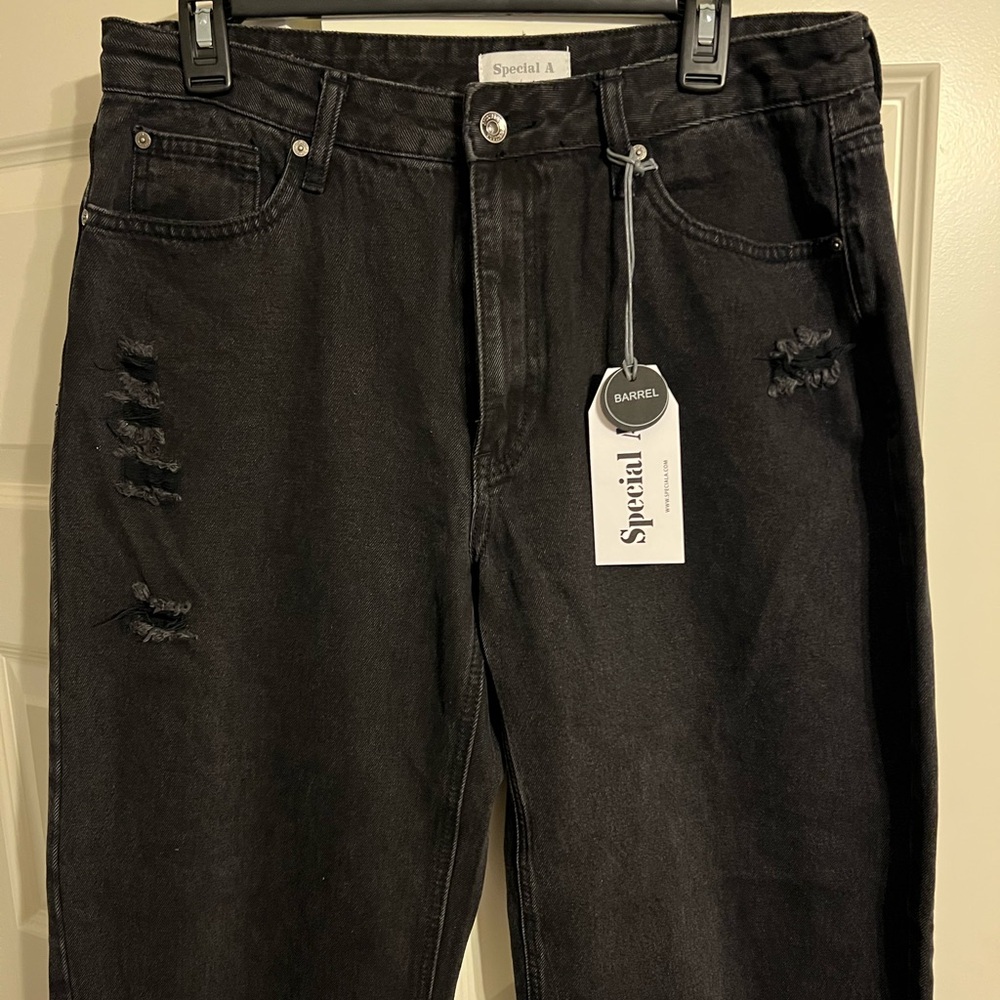 Special A Wild West horseshoe barrel jeans black size 11/30